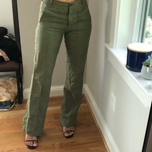 J Crew Khaki Linen Pants